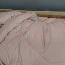 Basic Beyond Queen Comforter Set - Pink and Grey Comforter Set Queen, Reversible Bed Comforter Queen Set for All Seasons, Baby Pink/Grey, 1 Comforter (88"x92") and 2 Pillow Shams (20"x26"+2")