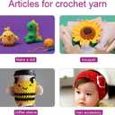 2 x 3 Pack (3 x 50g) Crochet Yarn with Crochet Hook - Worsted Medium Yarn for Crocheting - Easy-to-See Stitches Cotton-Nylon Blend Beginner Knitting Yarns for Adults and Kids (Milky White)