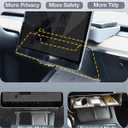 Tesla Hidden Under Screen Storage Box [One-tap Open & Smooth Damping Slides] Center Console Organizer for Model Y Juniper Model 3 Highland 2026~2016 (Fit New Model Y/3 Standard, Premium & Performance