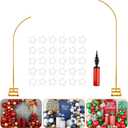 7.2ft and 5.9ft Half Balloon Arch Stand Kit with Heavy Duty Base, Comes with 8 Water Filling Bags - Metal Frame for Weddings, Birthdays, Party Backdrop Decoration