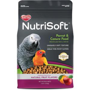 Kaytee Nutri Soft Pet Parrot & Conure Bird Food, 3 Pound (EXP 05/18/26)