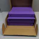 Henoyso 8 Pcs 1.5 Inch 3 Ring Binder Bulk, Fits Letter Size 8.5'' x 11'' Paper, Holds 350 Sheets, 2 Pockets Plastic Binders Pack for School Office Home Organization, Press-to-Open Ring (Purple)