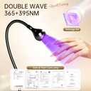 AORAEM Nail Lamp LED Nail Manicure Dryer Curing Light with Black Gooseneck and Clamp for Gel Nails