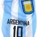 GabeFish Dog World Cup T Shirt Pets Football Jersey Sports Soccer National Team Vest Cat Summer Cool Clothes Apparel Argentina 4X-Large