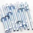 3/8"x5" Wedge Anchor by Zinced of Heavy-Duty Fastener for Cement and Concrete (8pcs Pack)