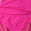 Yonique Womens Two Piece Swimsuits Tummy Control Tankini Plus Size Bathing Suit Halter V Neck Swimwear Hot Pink 18W