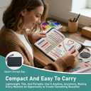 New Embroidery Stitch Book Kit for Adults & DIY Craft Lovers,Portable Embroidery Kit for Beginners Enthusiasts,Includes Guide to 106 Patterns with Tools & Tutorials and 86-Piece Sewing Tool Kit(1 Set)