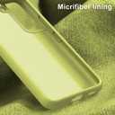 bemal for Samsung Galaxy S21 Plus Case - Smooth Silky Liquid Silicone - Slim Fit Soft Microfiber Lining - Designed for Women and Girls - Shockproof Protective Phone Cover 6.7"- Yellow Green