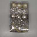 60mm/2.36inch Clear Christmas Ornaments Set, 30ct Champagne Christmas Ornaments Balls for Christmas Tree Decorations Shatterproof Transparent Baubles with Stuffed Decoration for Xmas Wedding Party