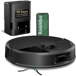 iRobot Roomba Max 705 Robot Vacuum with AutoEmpty Dock, Powerful Suction, Dual Rubber Anti-Tangle Brushes, LiDAR Navigation, Obstacle & Anti-Fall Detection, for Carpet and Hard Floors
