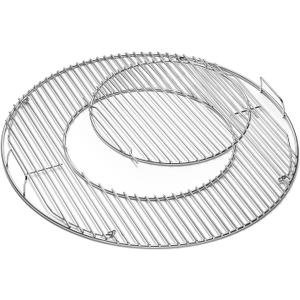Hinged Cooking Grate for Weber, 22.5 inch Charcoal Grills, Kettle, Performer, Master-Touch, Grill Grate Replacement Part for Weber