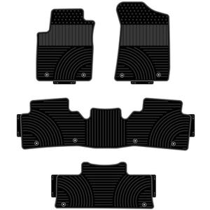 Fits 2017-2024 Nissan Armada / 2017-2024 Infiniti QX80 Floor Mats (Bucket/Captain 7 Seat Models) All-Weather Full 3-Row Liners 2018 2019 2020 2021 2022 2023