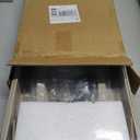 EAGMAK 3 Tier Utility Rolling Cart, Metal Storage Cart with Handle and Lockable Wheels, Multifunctional Storage Organizer Trolley with Mesh Baskets for Kitchen, Living Room, Office, Garage (Beige) (Normal)