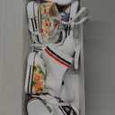 BABESIDE 18 Inch Baby Doll Shoes Sets with Socks for Dolls, 5 Pairs of Dolls Canvas Shoes with 3 Pair of Socks for 18 Inch Baby Doll Accessories, Floral Patterns