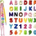 Chunky Colorful Acrylic Letter Beads for DIY Crafts (72)