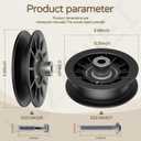 532194326 V-Groove Idler Pulley and 532194327 Flat Idler Pulley Kit Compatible with Husqvarna Riding Lawn Mowers, Replaces 280-6630, 194327, 705080, 13179, 705079, 194326, 280-6590, 194326