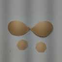 Niidor Adhesive Bra Strapless Sticky Invisible Push up Silicone Bra for Backless Dress with Reusable Nipple Covers (Nude)