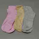 Janmercy 3 Pairs Aloe Socks Moisturizing Spa Infused Gel Sleeping Fuzzy Dry Feet Non Slip Lotion Socks for Women Men Repairing Softening Dry Cracked(Pink, Gray, Nude Color)