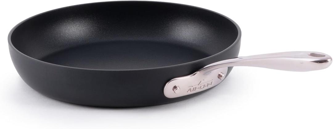 All-Clad HA1 Expert Hard Anodized Nonstick Fraying Pan 10" Skillet, Dishwasher-Safe, Oven-Safe Up to 500F Compatible with All Stovetops (Gas, Electric & Induction) - Black