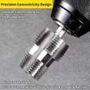 2 x Electric Drill Compatible PVC Pipe Threader Kit with Various Die Sizes, PVC Thread Maker Tool for Electric Drill, 1/2" 3/4" Tool, Plastic Pipe Threader Kit, Rethreading Tool for Water Pipes (Internal)