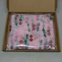 4 Pcs Cherry Table Runner 29 x70 inch Pink Glitter Tulle Lace Cloth Rectangle Fruit Table Cover for Cherry Summer Birthday Baby Shower Wedding Party Home Kitchen Decor (Cherry)