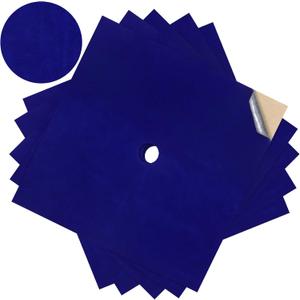 Gersoniel 5 Sheets Adhesive Graduation Cap Velvet Topper Decorations, 10x10 Inch Self-Adhesive Fabric Cardstock Grad Cap Cover for Graduation Hat Topper Craft DIY(Royal Blue)
