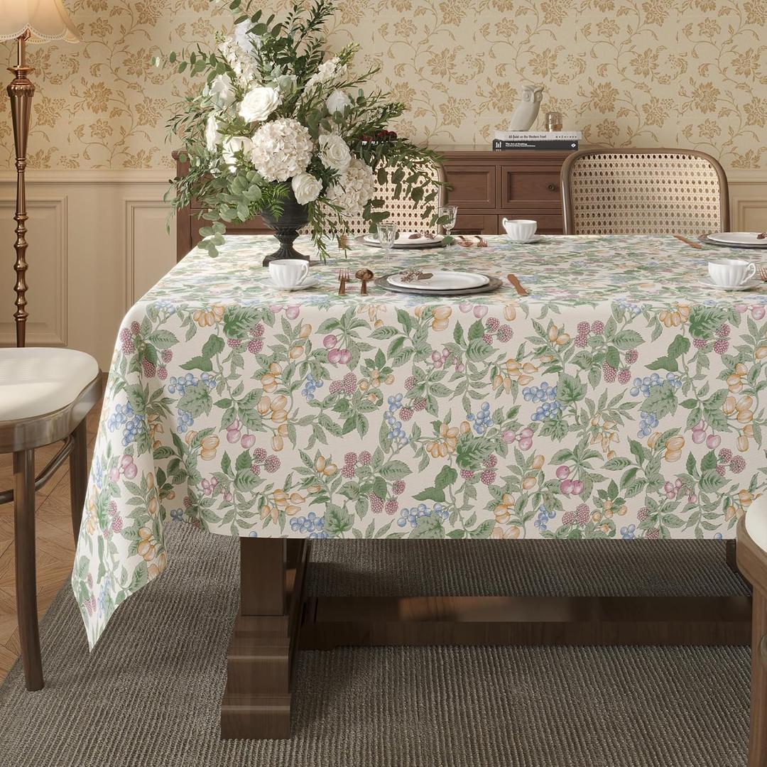 Rectangle Table Cloth,100% Waterproof Tablecloth Oil Proof Spill Proof Vinyl Table Cloth, Wipe Clean Plastic Table Cover for Dining, Camping, Indoor and Outdoor 54" x 78",Mulberry