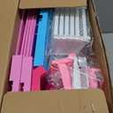 Pink Villa Playset for Girls Ages 3-7, 4-Story 10-Room House with 2 Dolls, Furniture & Accessories, Pretend Play Toddler Toy, Birthday Gifts for Kids 3-8