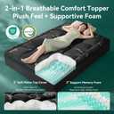4-Inch Dual-Layer Bamboo Viscose Cooling Memory Foam Mattress Topper Full
