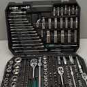 216 PCS Tool Set, Socket Wrench Set Mechanics Tools 1/4" 3/8" 1/2" Drive Socket Kit, 72-Tooth Quick Release Ratchet, Tool Kit with Case for Home Automotive Repair