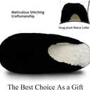 WOJWSKI Men's and Women's Slippers Memory Foam Winter House Slippers Bedroom Shoes Scuff Indoor Warm Slip On (L)