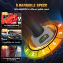 VERVEWAVE Cordless Buffer Polisher Kit for Dewalt 20V Battery (No Battery), 6-Inch Orbital Car Polisher Variable Speed 18005500 RPM, 17PCS Polishing Accessories, for Car Polishing/Waxing (Tool Only)