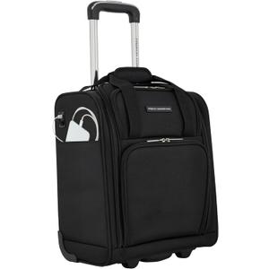 French Connection 16" Underseat Carry-On Luggage with USB/USB-C Ports, Black