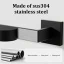 Alise Double Towel Bar, 16" SUS304 Stainless Steel Towel Racks for Bathroom, Heavy Duty Towel Rack Wall Mounted, Modern Bath Towel Holder, Matte Black