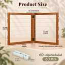 Wood Photo Hanging Boards with Clips, 36x24 2-Panel
Free-standing Photo Display Board with Vintage Farmhouse Design. Perfect for Christmas, Graduation or Any Festive Decor