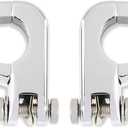 FOVPLUE 1.25" Footpegs Mount Kit,1-1/4" Engine Guard Highway Peg Mounting Kit for Harley Touring Softail Dyna Sportster Honda Kawasaki Suzuki Yamaha Indian Victory w/32MM Tubing,Chrome