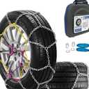 Auto Tightening Snow Chains for Car – Quick Fit, Easy Installation, Reusable Universal Tire Chains for Winter Emergency Traction