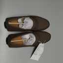 Amazon Essentials Men's Casual Driving Moc Loafers Slip-On Shoes (8, Brown Faux Suede)