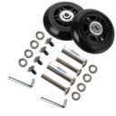 1 Pair/2pcs Luggage Suitcase Replacement Wheels 72mm*24mm, Rubber Swivel Caster Wheels 6mm Bearings Repair Kits (OD72xThk24mm/2.83x0.94in)