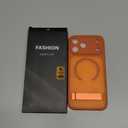 for iPhone 17 Pro Max Case Magnetic with Stand, Camera Control Button, Full Lens Protection, Compatible with MagSafe, Military Grade, Translucent Thin Women Men Hard Case for 17 Pro Max, Orange