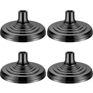 Leinuosen 4 Pcs Flag Holder Stand FlagPole Stand Flag Pole Base for Indoor Outdoor 1.3/1.1 Inch Diameter Flagpole Garden House Classroom Churches Meeting Party Flags Banner (Black)