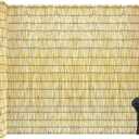 Natural Reed Fencing Rolls: Privacy Bamboo Fence 3/4/5/6ft High Roll Reed Screen, Decorative Bamboo Fencing for Outdoor Balcony Patio Garden Backyard,with Cable Zip Ties (Nature, 5x10ft)