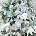 MAYREEL 1 Inch Dusty Blue Crushed Velvet Ribbon Frayed Edge Hand Torn Fringe for Bridal Bouquets Invitations Vow Books Gift Baskets Hair Bows 6 Yards