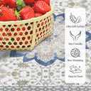 Bohemian Washable Area Rug, Large Carpet for Living Room & Bedroom, 8'x 10' Blue