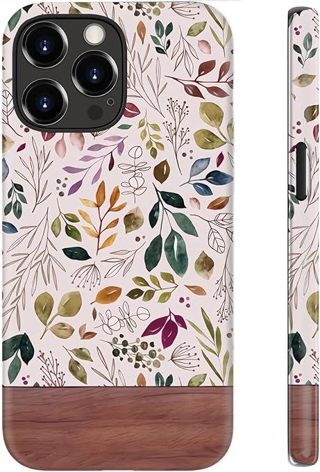 for iPhone 14 Pro Case Cute – Wireless Charging Compatible – Dual-Layer Shockproof Protection with Stylish Wildflower Design – Protective Cover for Women - Custom Vintage Floral