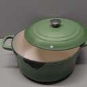 Enameled Cast Iron Dutch Oven Pot With Lid, 5.5 Quart, for Bread Baking, Cooking, Pistachio Green