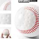 12 x Baseballs 12 Pack Dimpled Baseballs, 9-Inch Pitching Machine Balls for Hand-Eye Coordination, Hitting and Fielding Practice