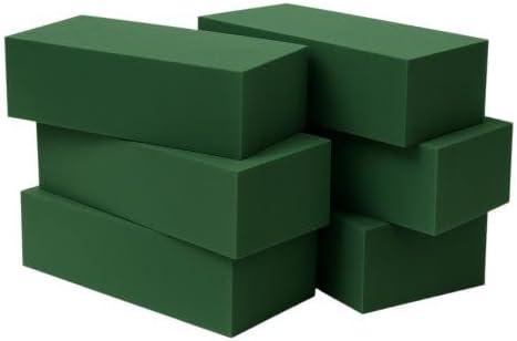 Mindful Design 6-Pack Floral Foam Blocks Dry & Wet for Fresh and Artificial Flowers, 7.8” L x 3.5” W x 2.4” H – Ideal for Weddings, Birthdays, Home, Office, and Garden Decor