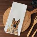 Serenehanctuary Dirty Martini German Shepherd Kitchen Towels,German Shepherd Dish Tea Towels Gifts for Women Men,Gifts for Martini Cocktail Lovers Decorative Hand Towel for Kitchen Bar Cart,16x24 Inch