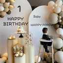 Cylinder Stands for Party 5Pcs Round Pedestal Stand Foldable Cardboard Columns Cylinder Tables for Parties Baby Shower Birthday Wedding Pillars Display Decoration